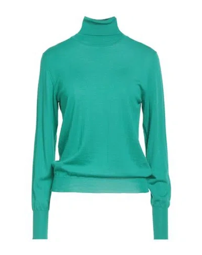 Roberto Collina Woman Turtleneck Green Size S Merino Wool In Burgundy