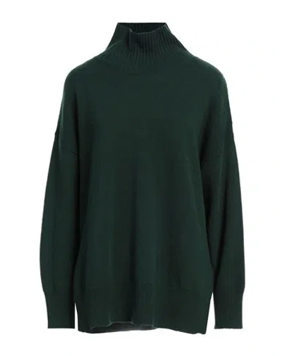 Roberto Collina Woman Turtleneck Green Size S Wool, Cashmere In Green