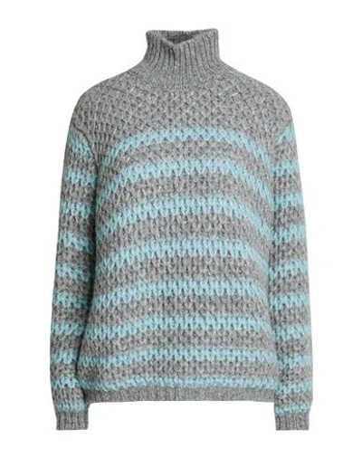 Roberto Collina Woman Turtleneck Grey Size Xl Baby Alpaca Wool, Polyamide, Wool In Gray