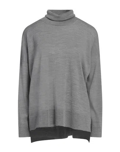 Roberto Collina Woman Turtleneck Grey Size Xs Merino Wool In Gray