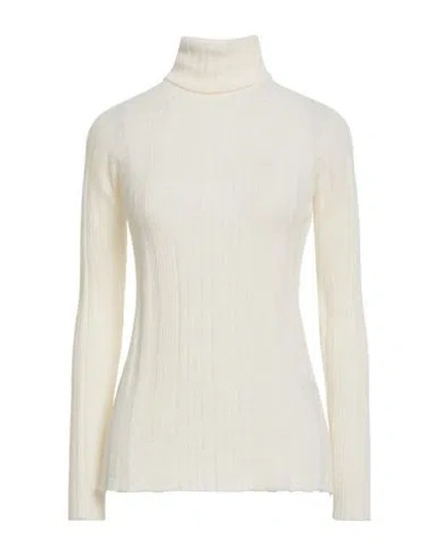 Roberto Collina Woman Turtleneck Ivory Size S Baby Alpaca Wool, Nylon, Wool In White