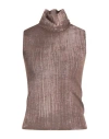 Roberto Collina Woman Turtleneck Khaki Size S Merino Wool In Brown