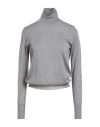 Roberto Collina Woman Turtleneck Light Grey Size S Merino Wool In Gray