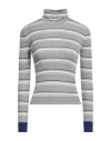 Roberto Collina Woman Turtleneck Light Grey Size S Wool In Gray