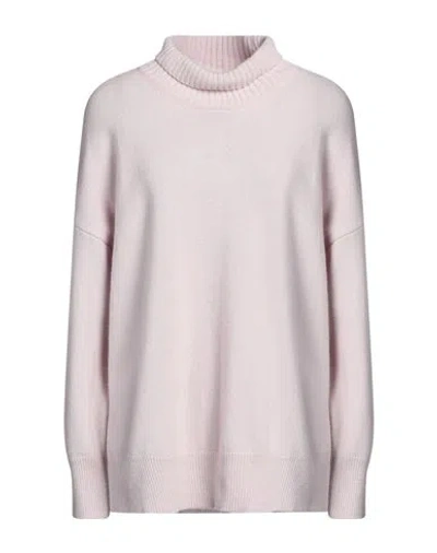 Roberto Collina Woman Turtleneck Light Pink Size M Wool, Cashmere In White