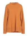 Roberto Collina Woman Turtleneck Mandarin Size L Wool, Cashmere In Mandarin
