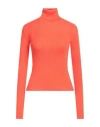 Roberto Collina Woman Turtleneck Orange Size S Merino Wool