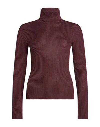 Roberto Collina Woman Turtleneck Plum Size Xs Merino Wool In Burgundy