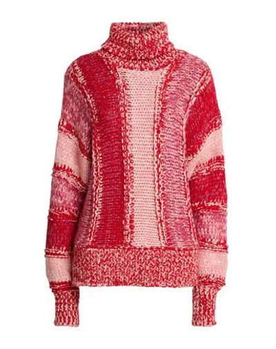 Roberto Collina Woman Turtleneck Red Size L Baby Alpaca Wool, Polyamide, Wool