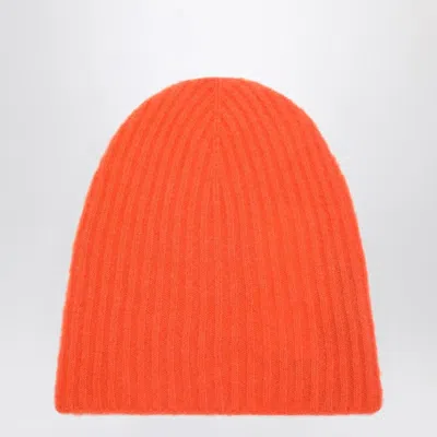 Roberto Collina Women's Cashmere Ribbed Beanie In Orange