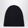 Roberto Collina Ribbed Navy Hat In Blue
