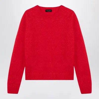 Roberto Collina Cashmere And Silk Crewneck Sweater In Red