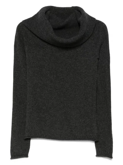 Roberto Collina Wool And Cashmere Cowl-neck Sweater Clothing In Gray