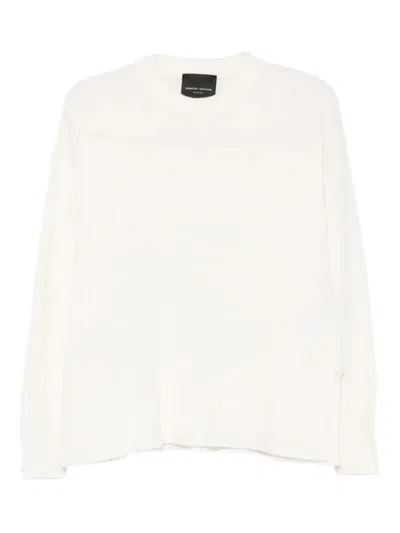 Roberto Collina Wool And Cashmere Crewneck Sweater Clothing In White