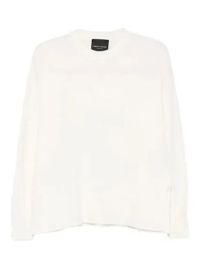 Roberto Collina Wool And Cashmere Crewneck Sweater Clothing In White
