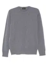 Roberto Collina Plain Design Wool And Cashmere Sweater In Gray