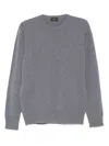 Roberto Collina Plain Design Wool And Cashmere Sweater In Blue