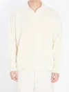 Roberto Collina Merino Wool And Cashmere Blend Polo Sweater In Neutral