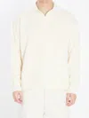 Roberto Collina Merino Wool And Cashmere Blend Polo Sweater In Neutral
