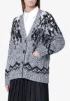 Roberto Collina Wool-blend Cardigan With Sequins In Multi