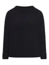 Roberto Collina Crew Neck Sweater In Wool Blend In Black
