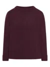 Roberto Collina Crew Neck Sweater In Wool Blend In Brown