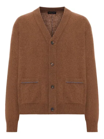 ROBERTO COLLINA WOOL BUTTONED CARDIGAN