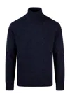 Roberto Collina Ribbed Cuffs Wool Turtleneck Sweater