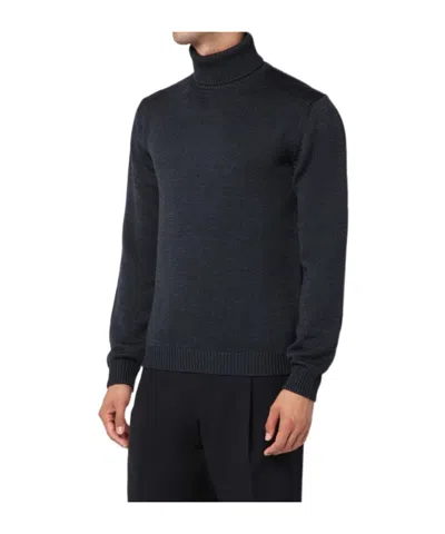 ROBERTO COLLINA WOOL HIGH-NECK SWEATER