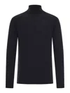 Roberto Collina Wool High Neck Sweater In Black