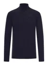 Roberto Collina Turtleneck Long-sleeved Sweater In Blue