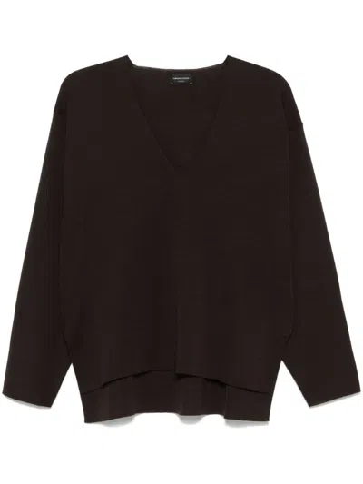 Roberto Collina Wool Jumper In Brown