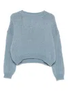 Roberto Collina Wool Knitted Sweater In Blue