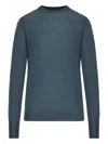 Roberto Collina Crew Neck Wool Sweater In Green