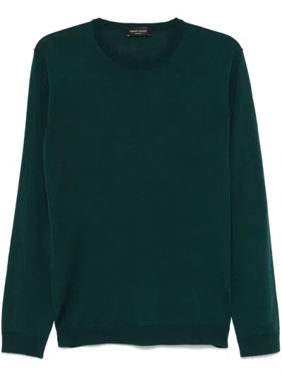 Roberto Collina Bottle Crew-neck Sweater In Green