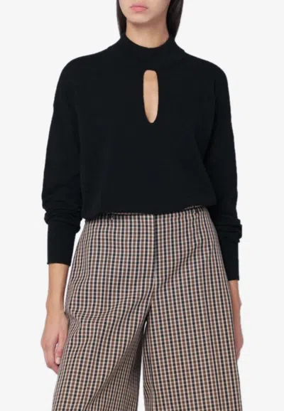 Roberto Collina Wool Sweater With Cut-out In Multi