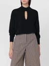 Roberto Collina Wool Sweater With Cut Out Detail In Black