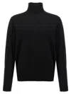 Roberto Collina Black Wool Turtleneck Sweater