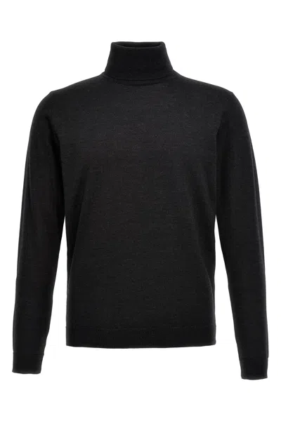 Roberto Collina Wool Turtleneck Sweater In Black