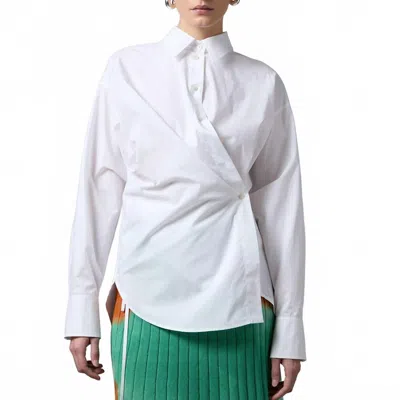 Roberto Collina Wrap Long-sleeved Shirt In White