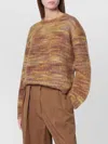 Roberto Collina Yarn Sweater With Long Sleeves And Round Neck In Gold