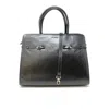 Roberto Del Carlo Alida Black Leather Bag In Black