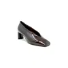Roberto Del Carlo Baby Brown Patent Leather Pumps In Burgundy