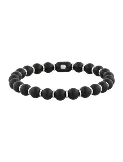 Pre-owned Roberto Demeglio 18k Ceramic Sfera Bracelet, 6.25" In Black