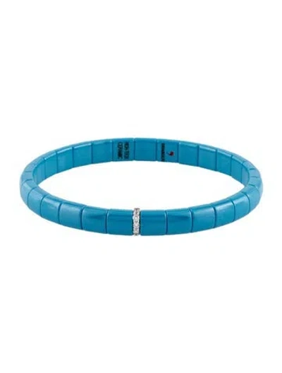 Pre-owned Roberto Demeglio 18k Diamond Pura Stretch Bracelet, 6.25" In Multi