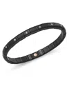Roberto Demeglio 18k Rose Gold & Matte Black Ceramic Pura Bracelet With Alternating Champagne Diamond Bezels In White/black