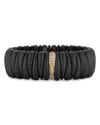 Roberto Demeglio 18k Rose Gold Demeglio Champagne Diamond & Black Ceramic Statement Stretch Bracelet In Black/pink