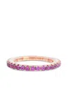 Roberto Demeglio 18k Rose Gold Eternity Stretch Ruby Ring In Brown