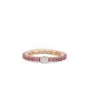 Roberto Demeglio 18k Rose Gold Extensible By Demeglio Diamond Oval & Pink Sapphire Stretch Band In Gold