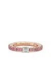 Roberto Demeglio 18k Rose Gold Stretch Sapphire And Diamond Ring In Gold